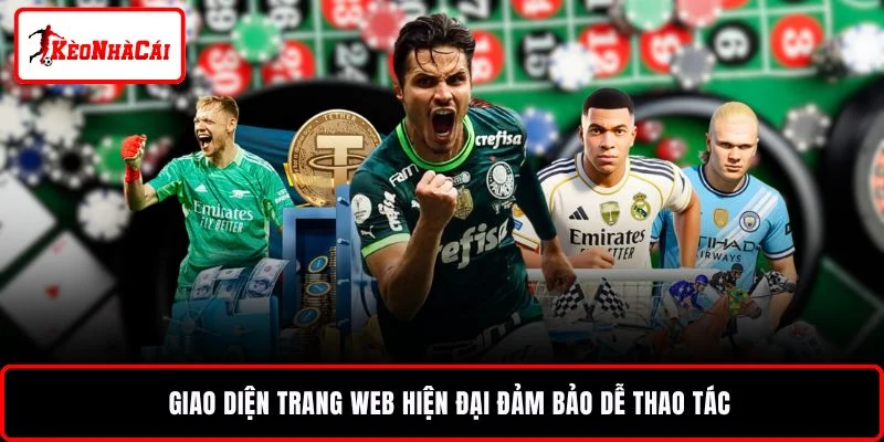 Giao diện trang web hiện đại đảm bảo dễ thao tác
